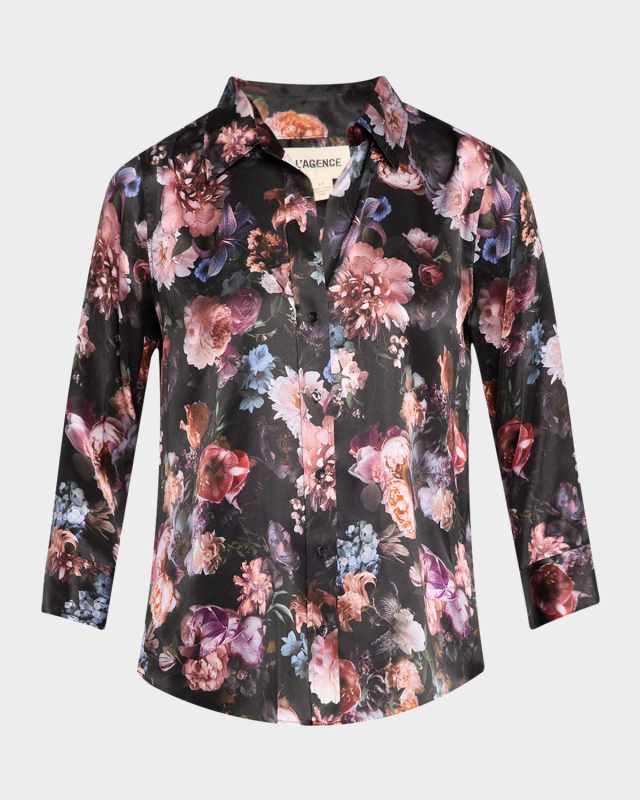 Dani Floral Silk Blouse